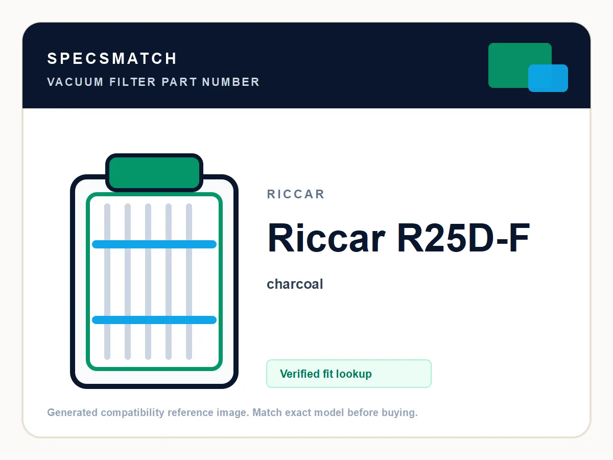 filter component product image showing part number filter component