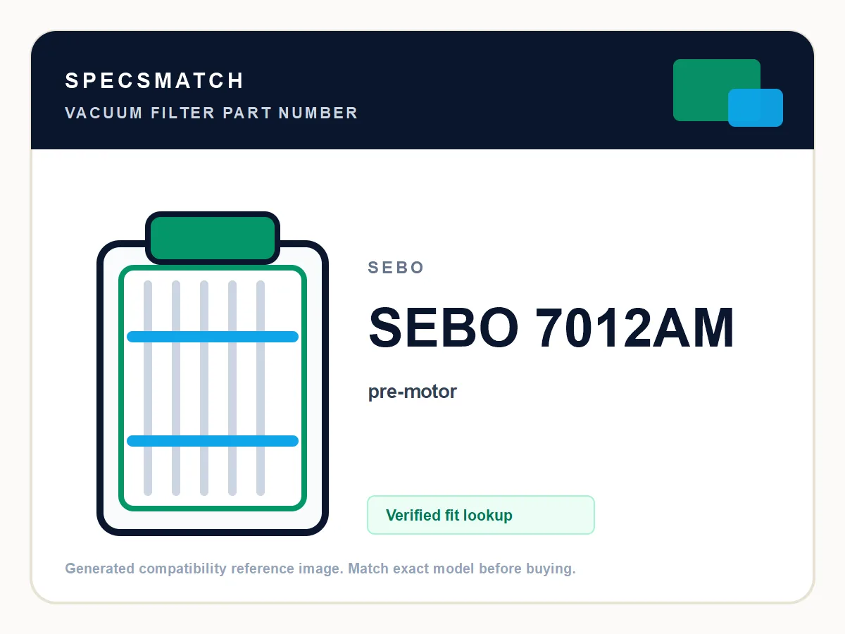 filter component product image showing part number filter component